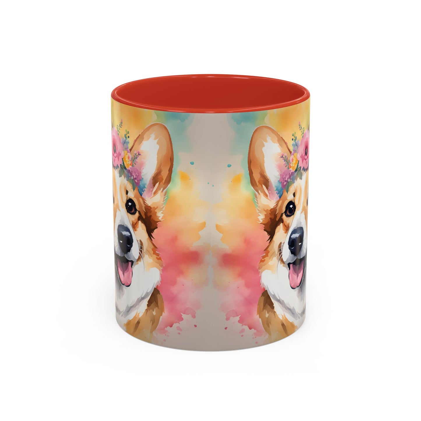 Corgi 02 Accent Coffee Mug - Dog Lover Gift