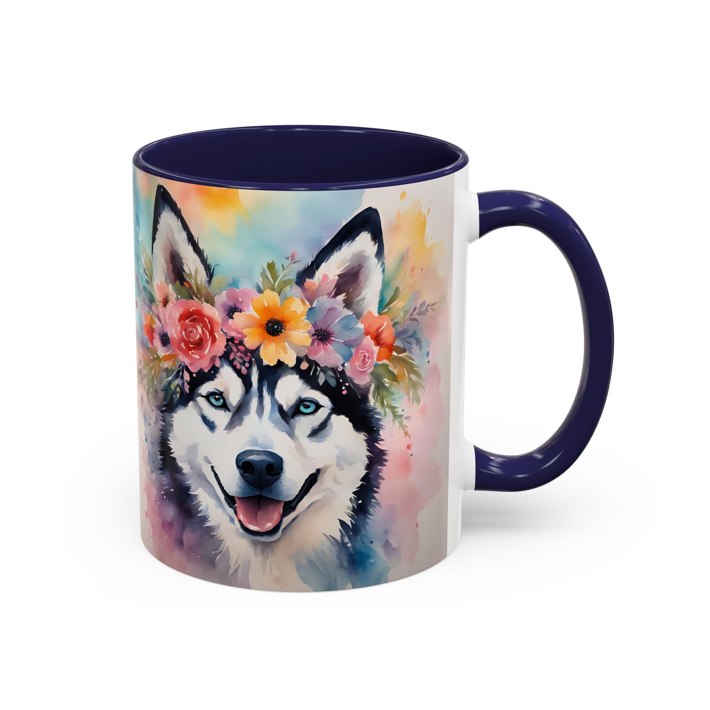 Husky 04 Accent Coffee Mug - Dog Lover Gift