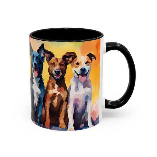 Multicoloured Doggies 03 Accent Mug 11oz
