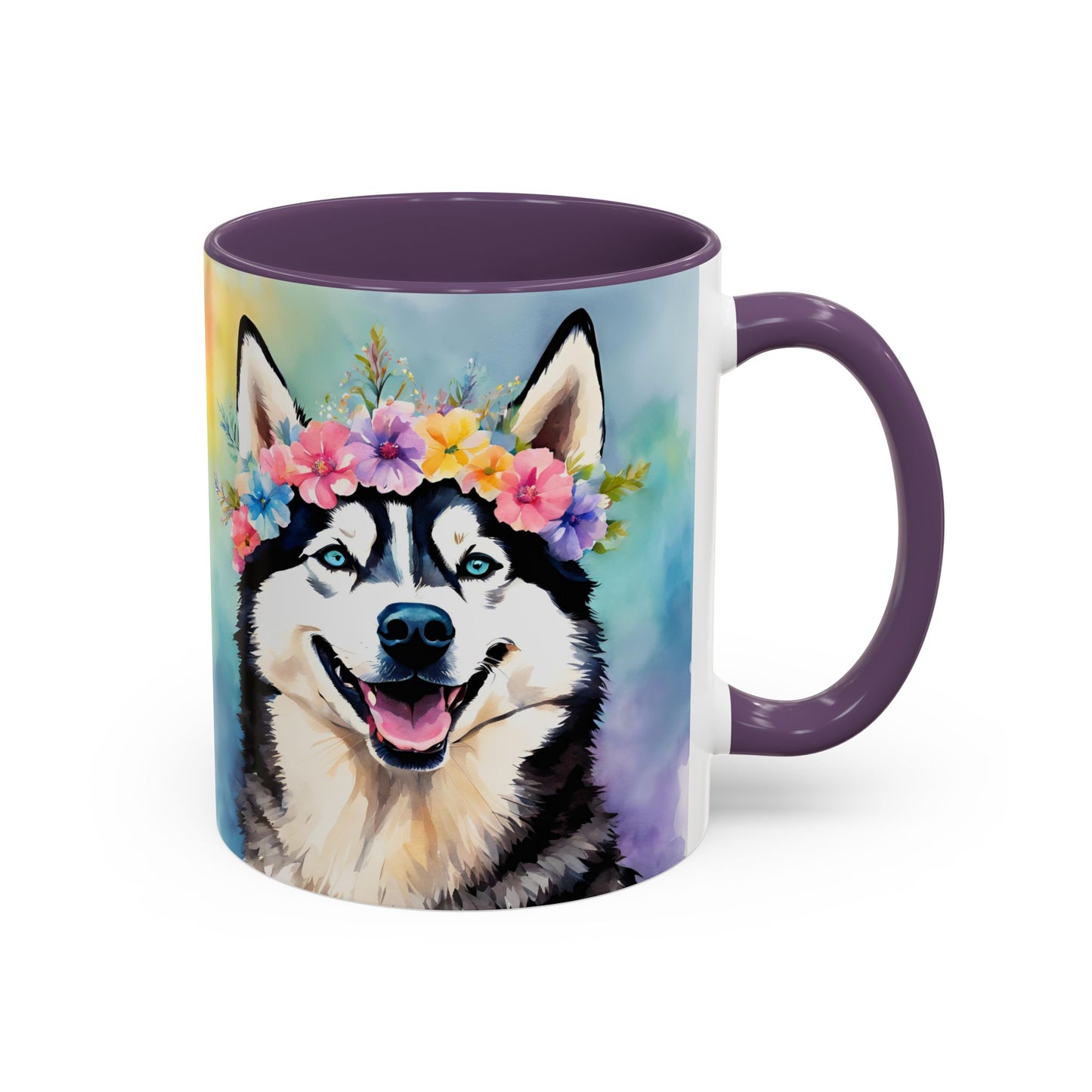 Husky 01 Accent Coffee Mug - Dog Lover Gift