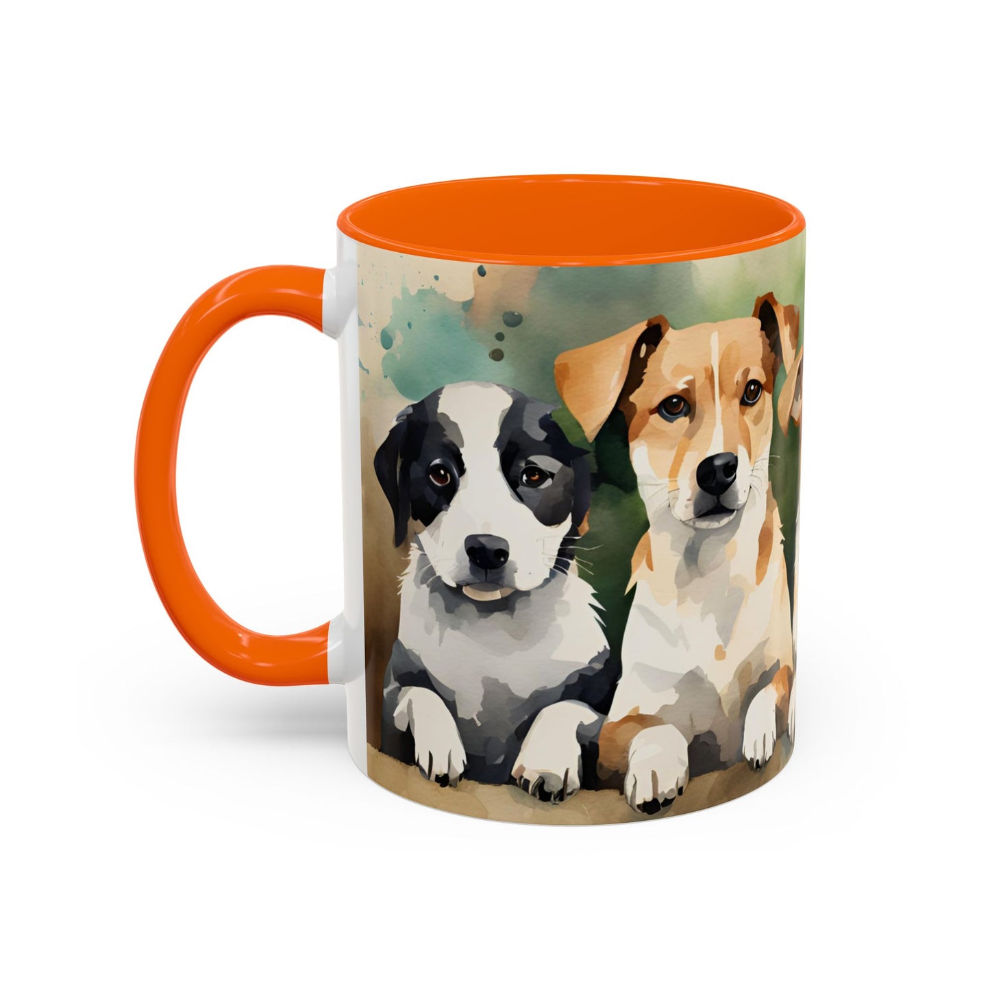 Multicoloured Doggies 12 Accent Mug 11oz
