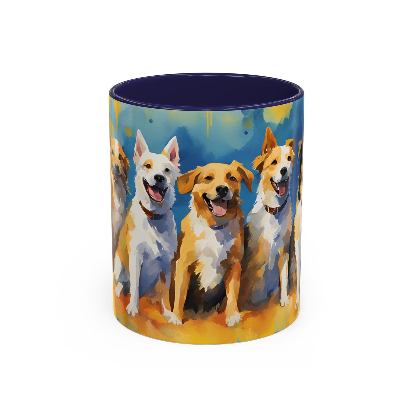 Multicolored Doggies 01 Accent Mug 11oz