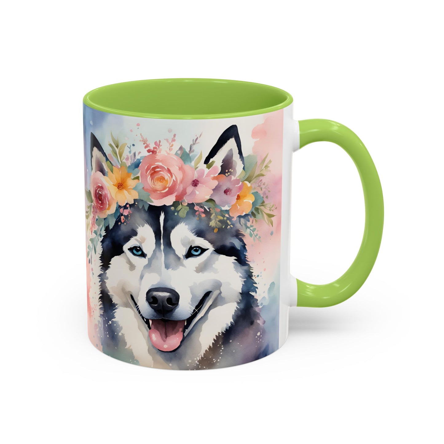 Husky 03 Accent Coffee Mug - Dog Lover Gift