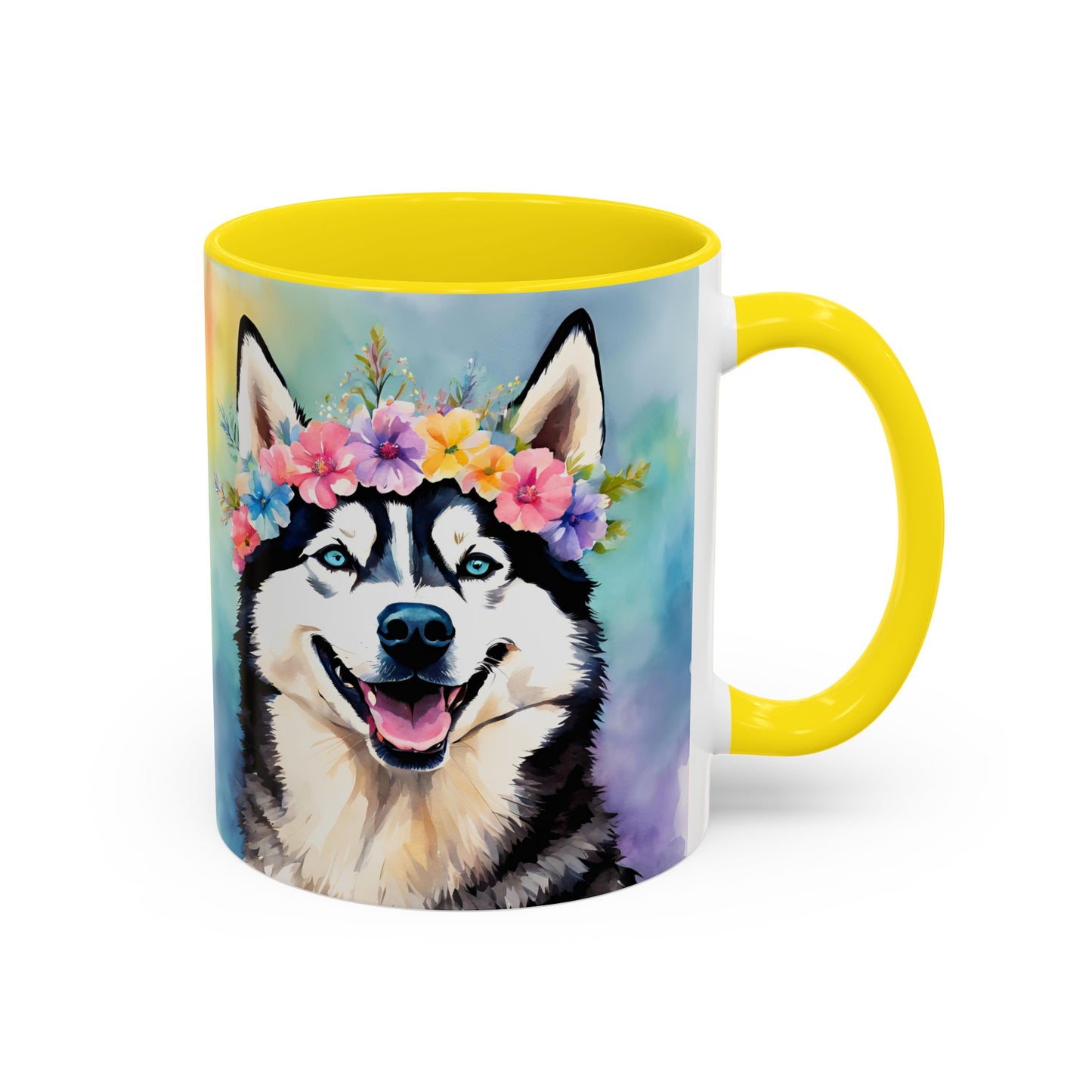Husky 01 Accent Coffee Mug - Dog Lover Gift