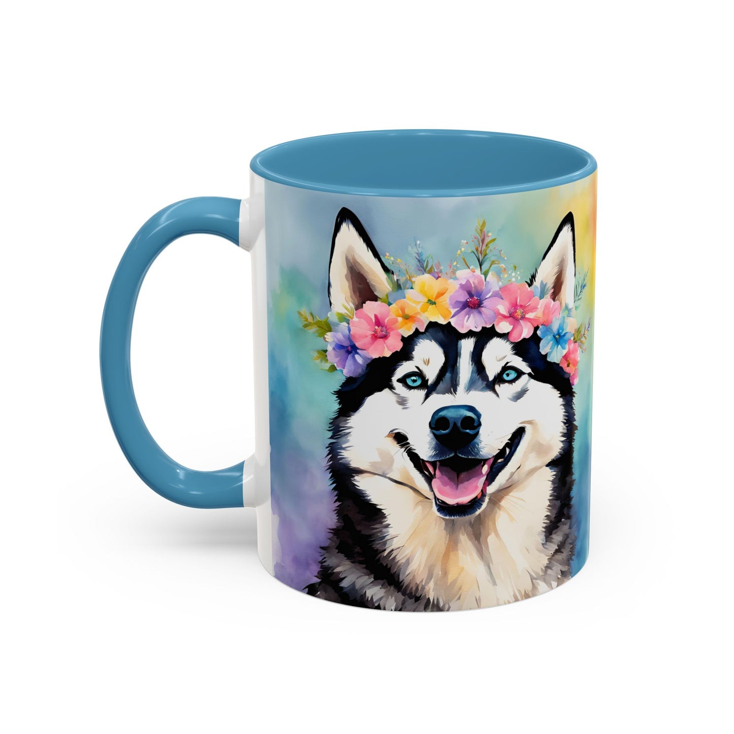 Husky 01 Accent Coffee Mug - Dog Lover Gift