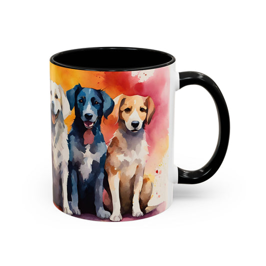 Multicoloured Doggies 07 Accent Mug 11oz