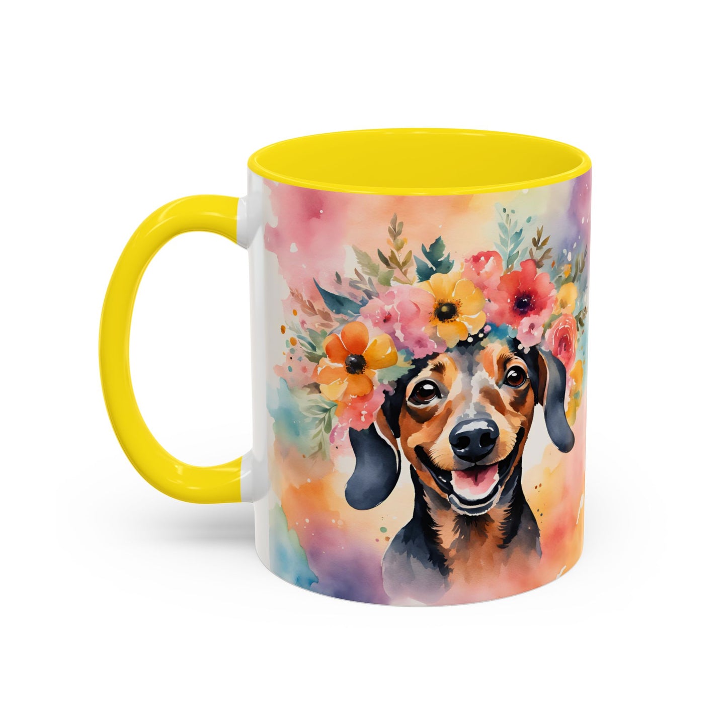 Dachshund 02 Accent Coffee Mug - Dog Lover Gift