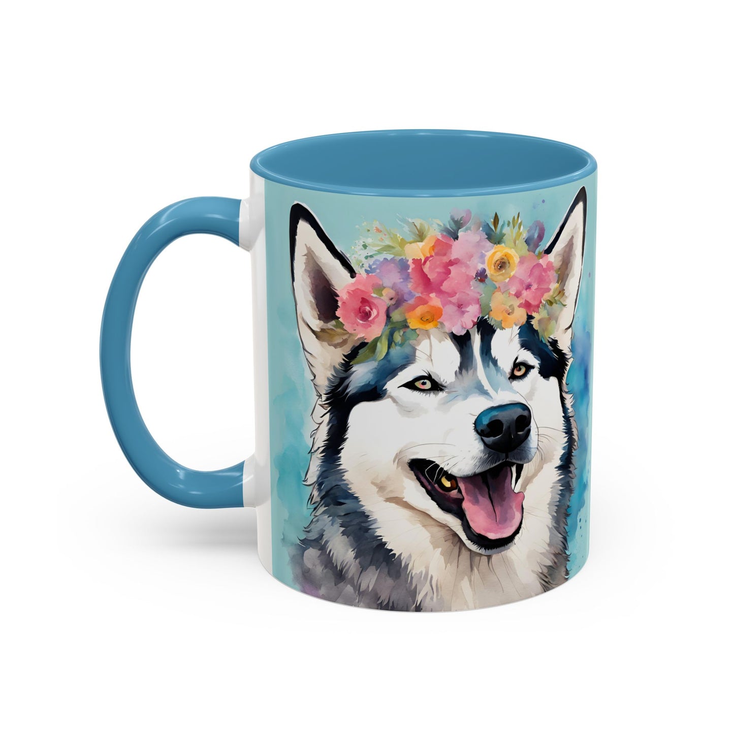 Husky 02 Accent Coffee Mug - Dog Lover Gift