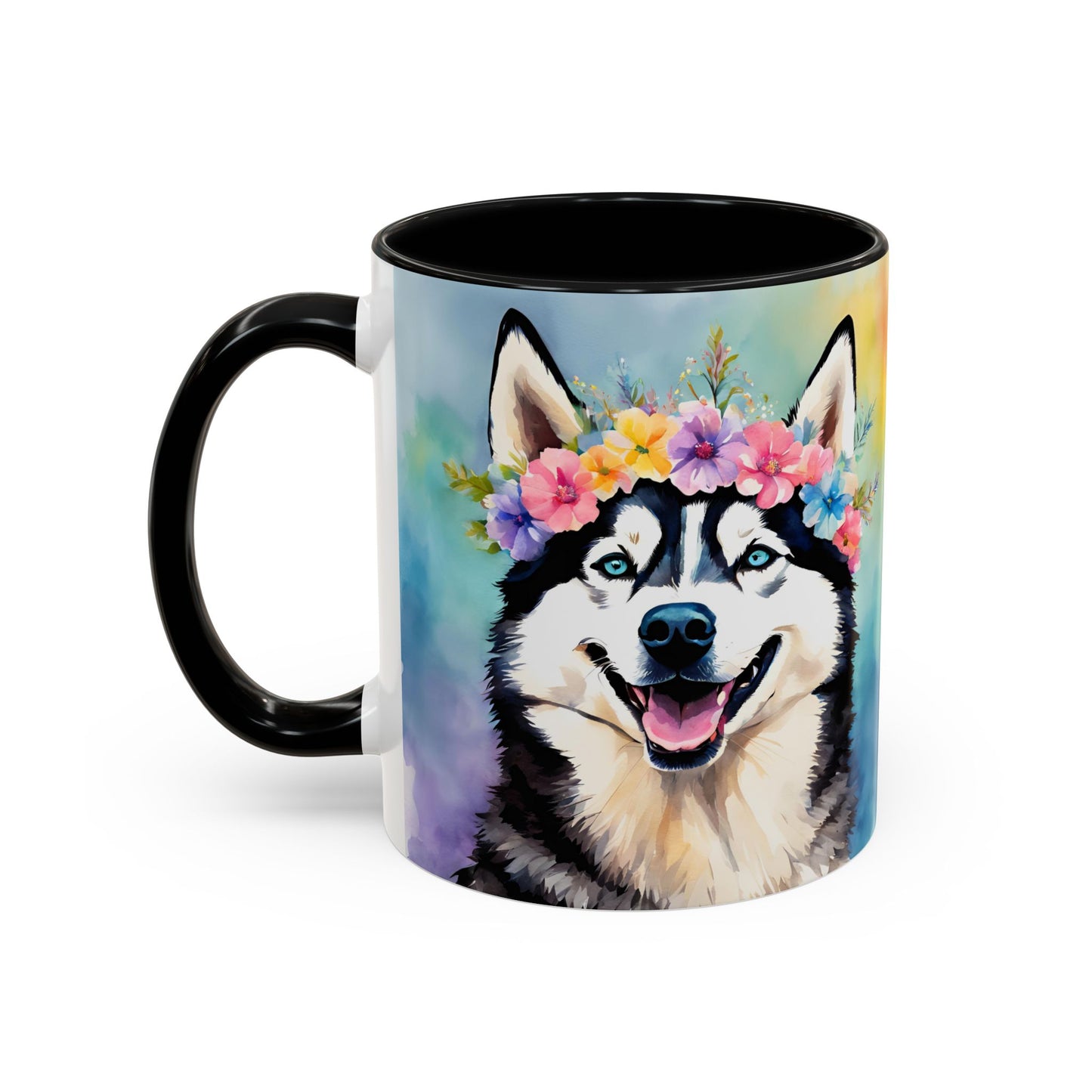 Husky 01 Accent Coffee Mug - Dog Lover Gift