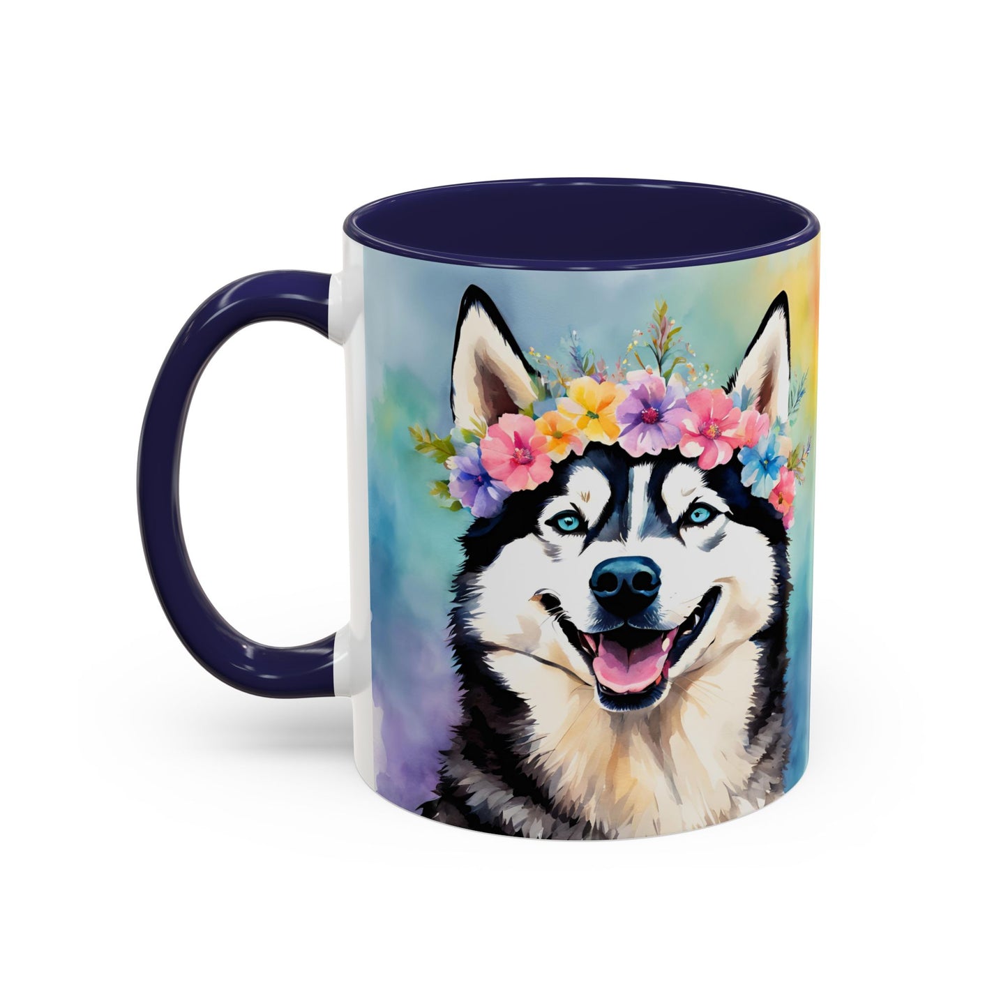 Husky 01 Accent Coffee Mug - Dog Lover Gift