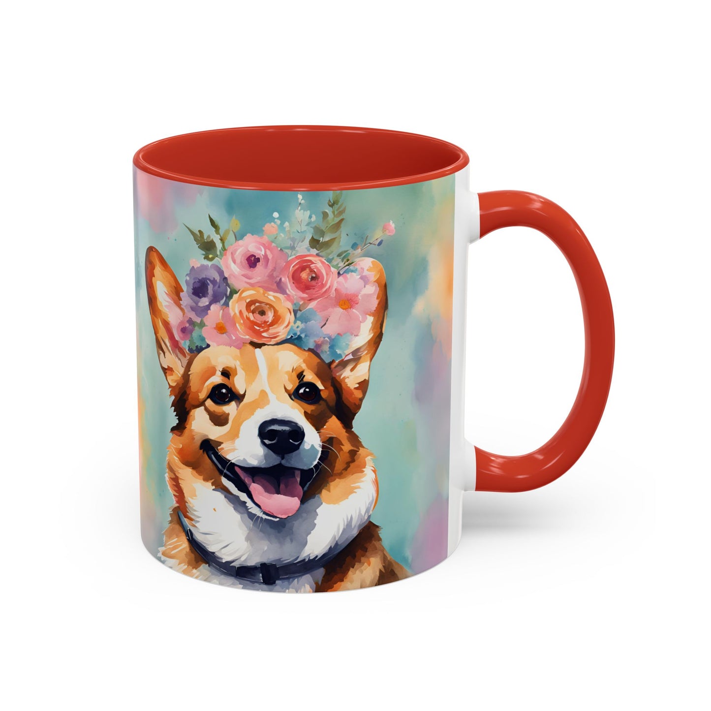 Corgi 01 Accent Coffee Mug - Dog Lover Gift