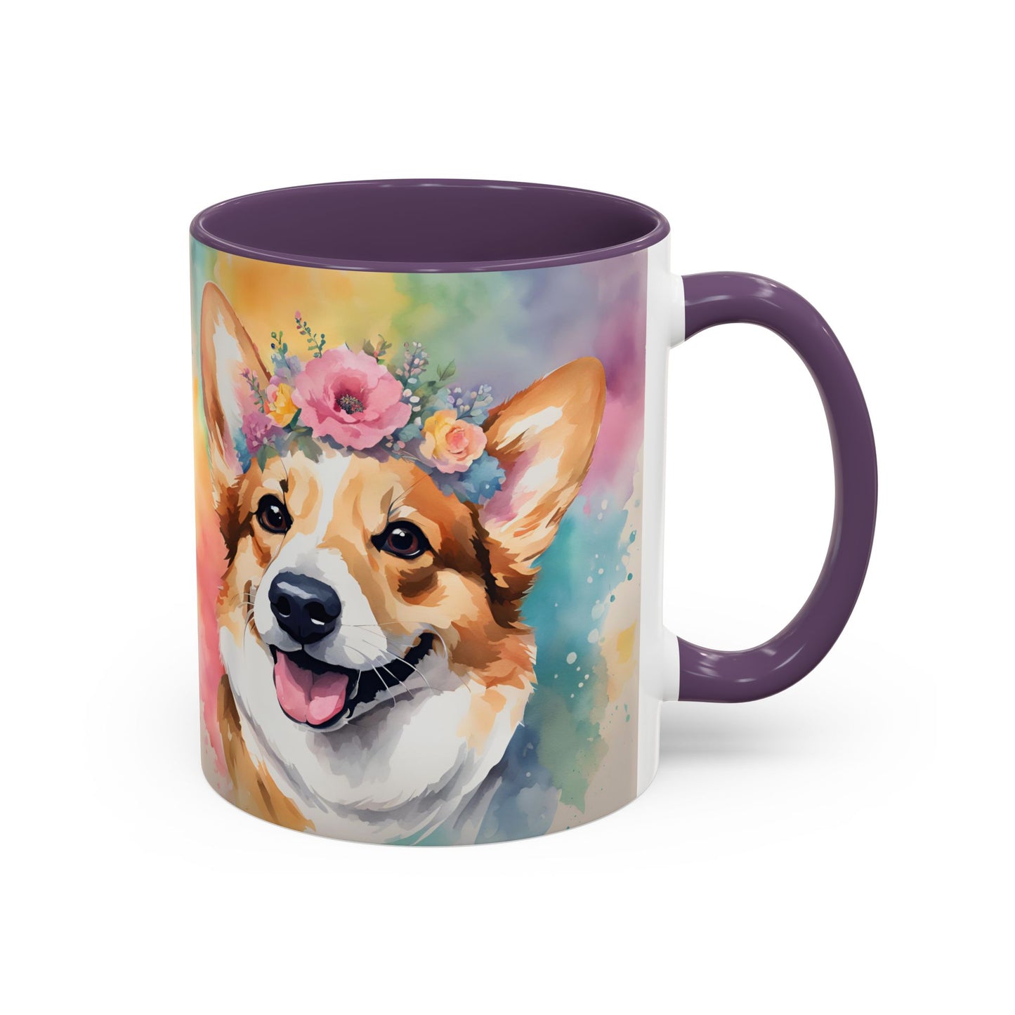 Corgi 02 Accent Coffee Mug - Dog Lover Gift