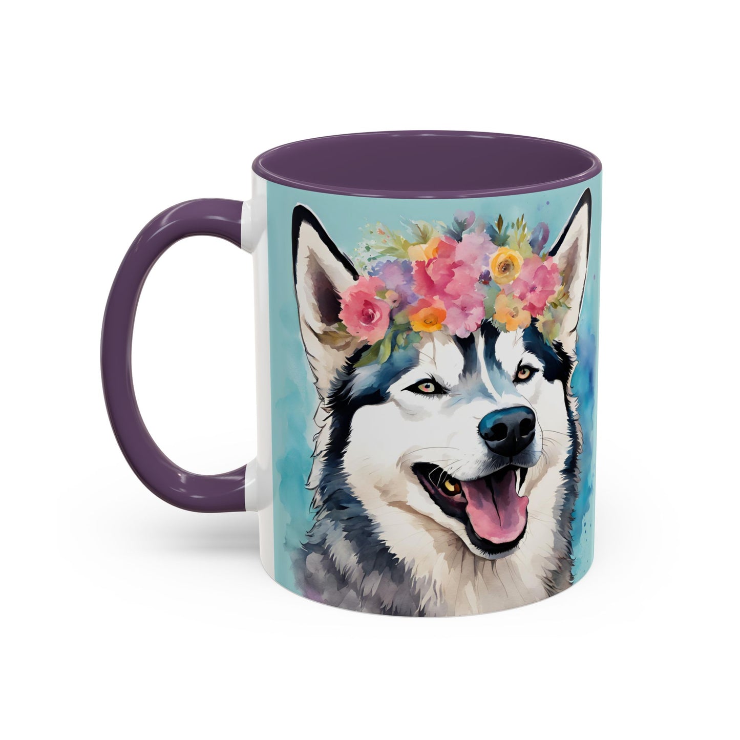 Husky 02 Accent Coffee Mug - Dog Lover Gift