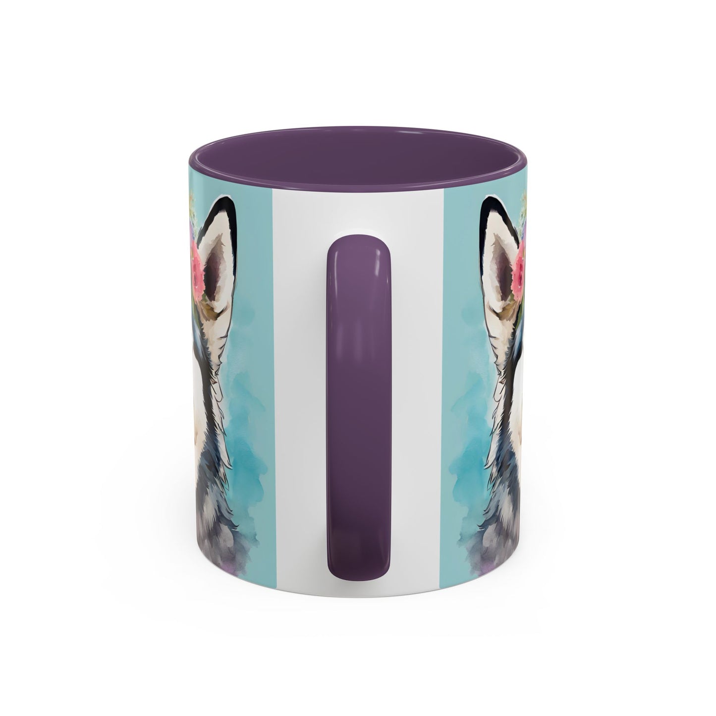 Husky 02 Accent Coffee Mug - Dog Lover Gift