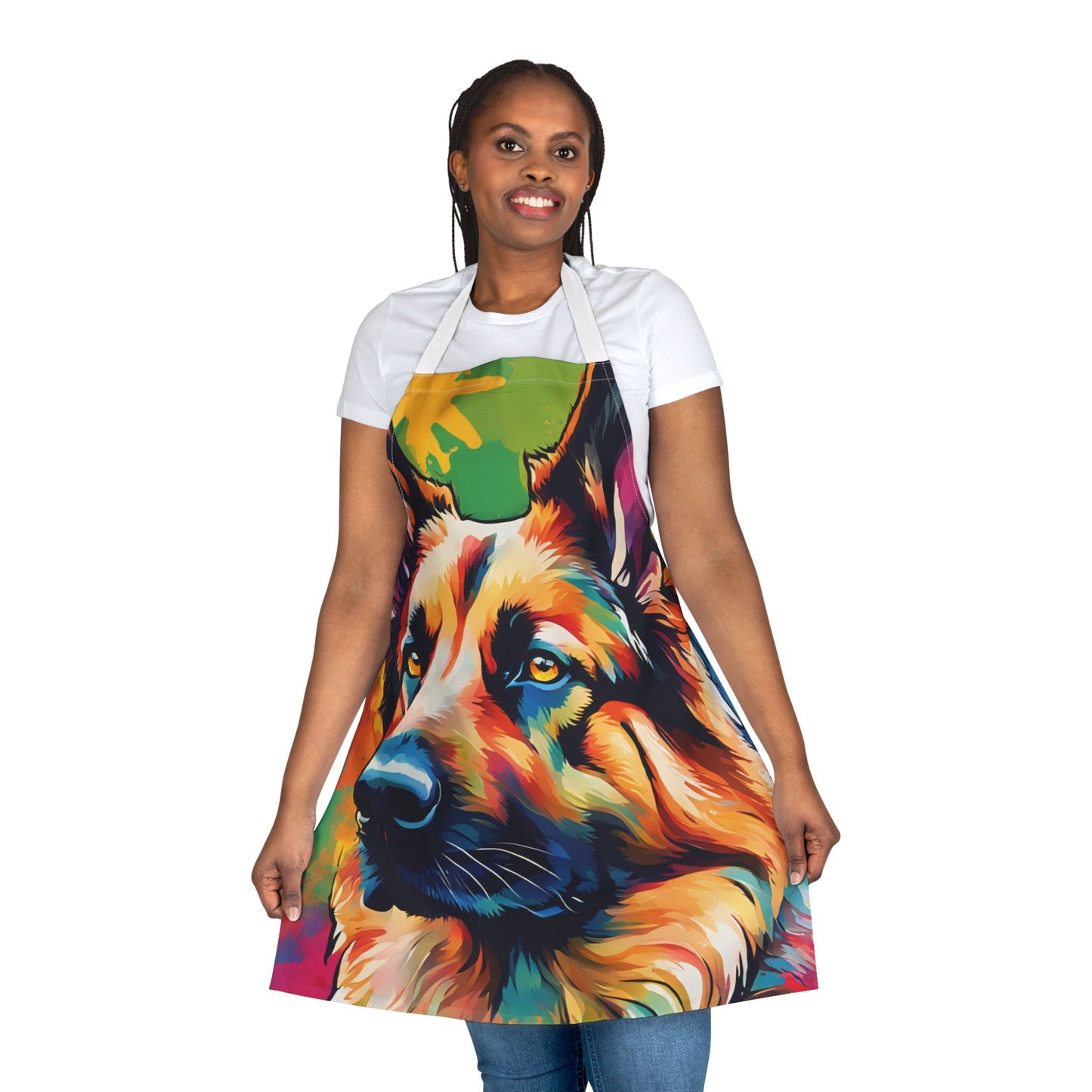 Multicoloured German Shepherd Adult Apron (AOP)