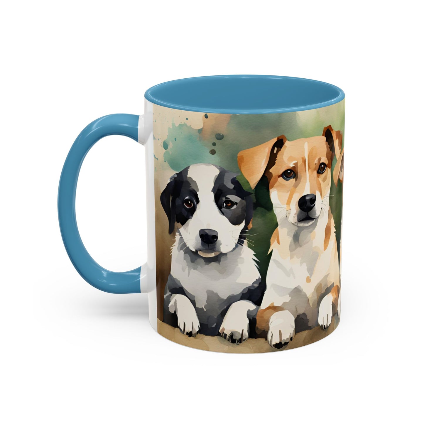 Multicoloured Doggies 12 Accent Mug 11oz