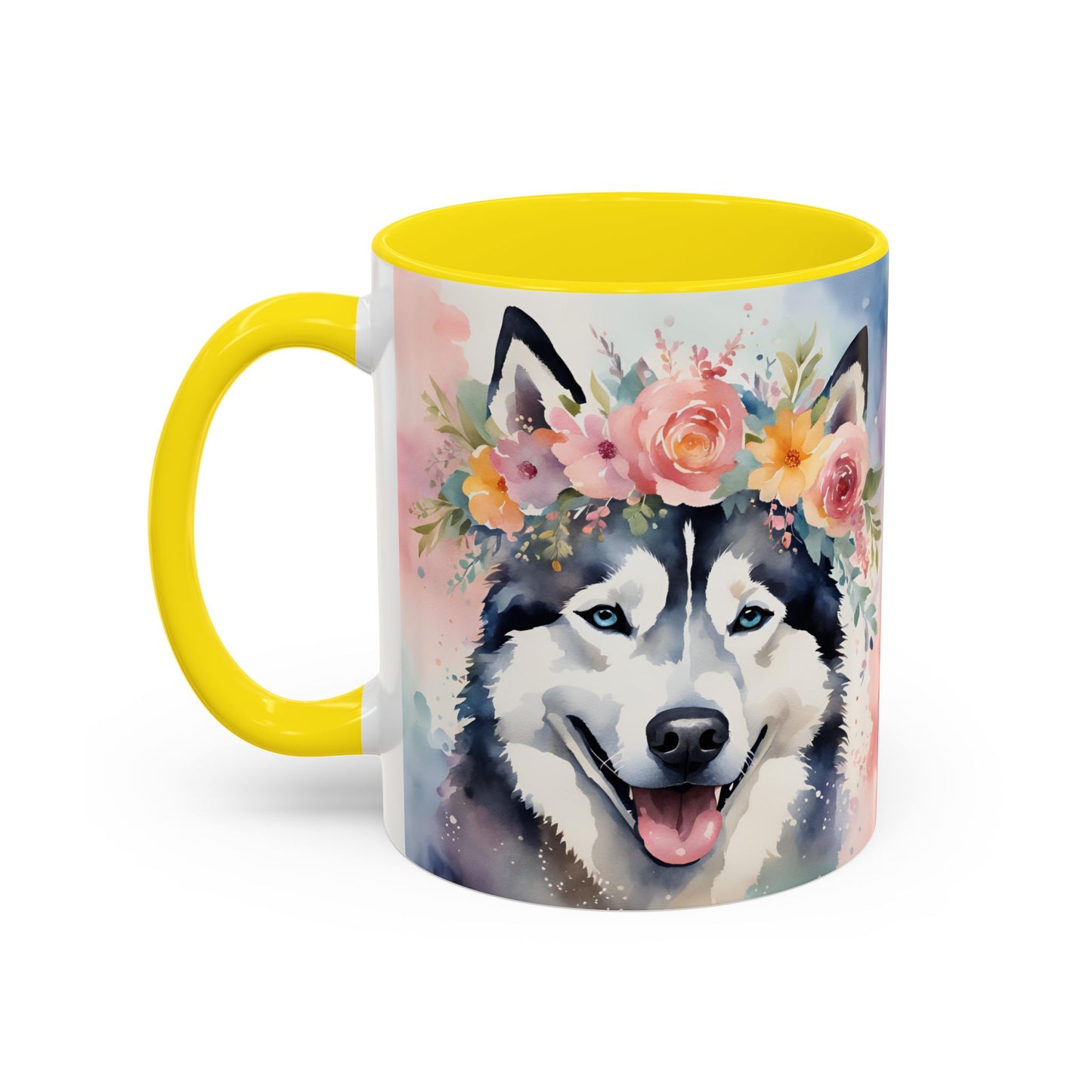 Husky 03 Accent Coffee Mug - Dog Lover Gift