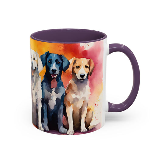 Multicoloured Doggies 07 Accent Mug 11oz
