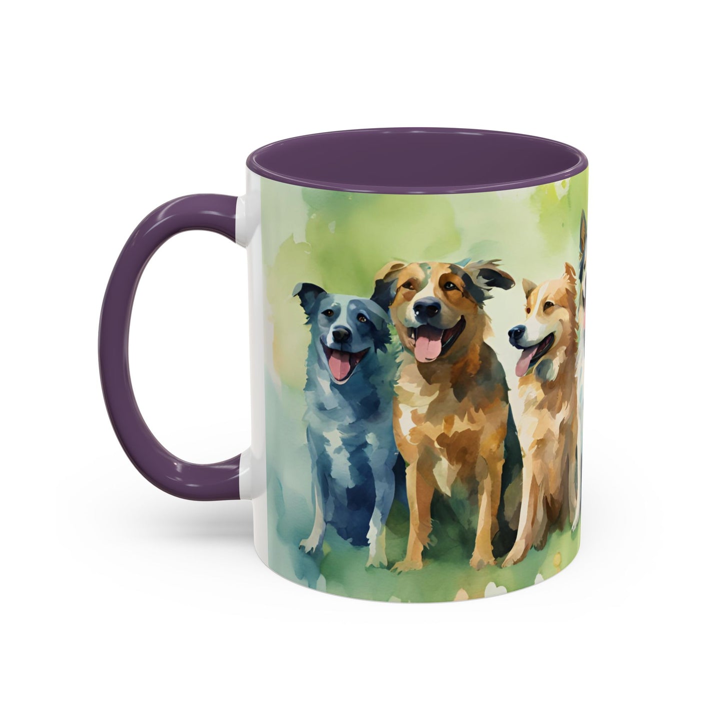Multicoloured Doggies 10 Accent Mug 11oz