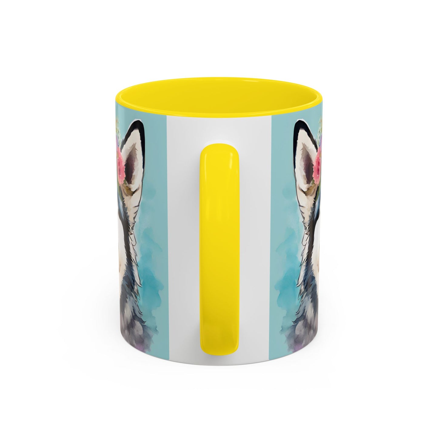Husky 02 Accent Coffee Mug - Dog Lover Gift