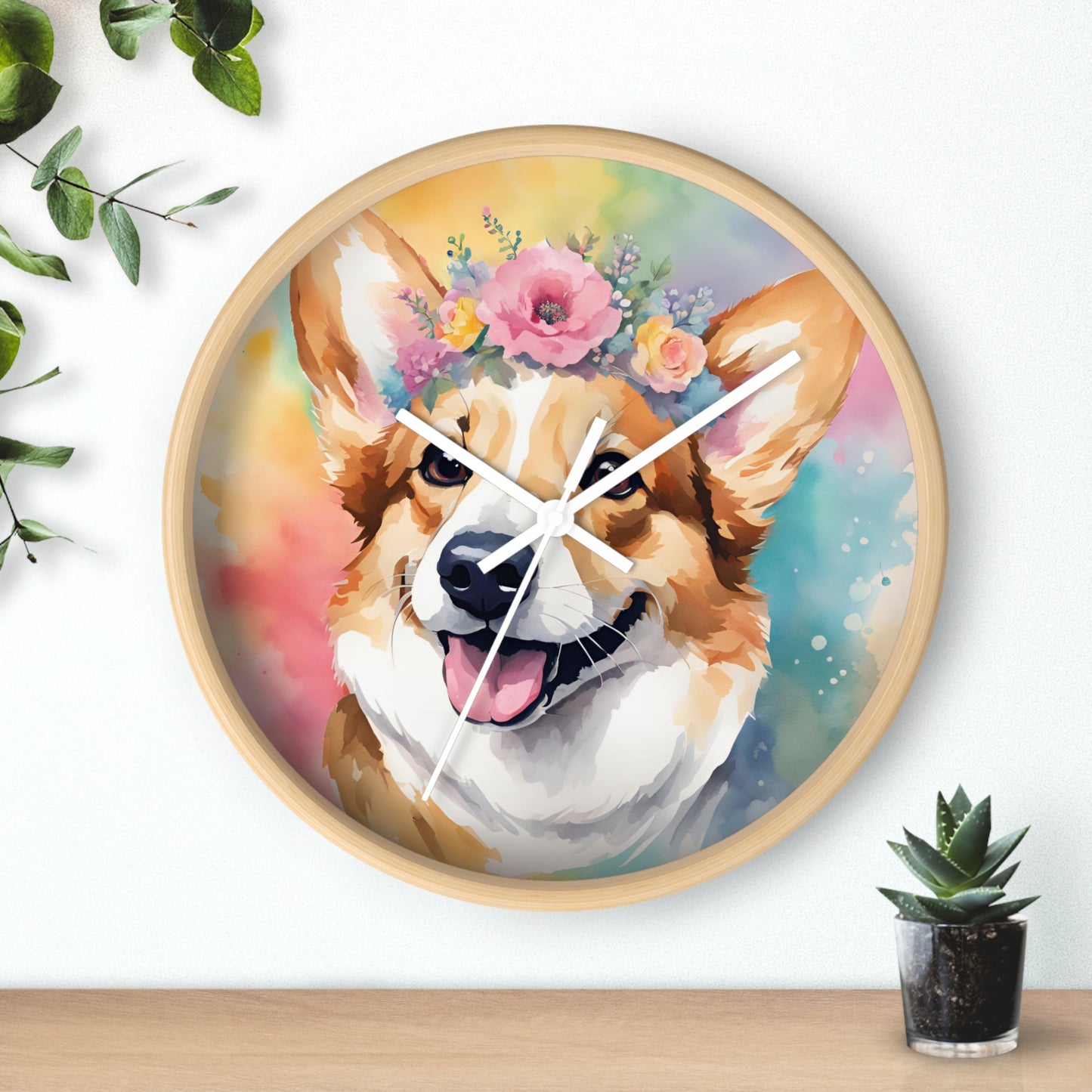 Corgi 01 Dog Wall Clock