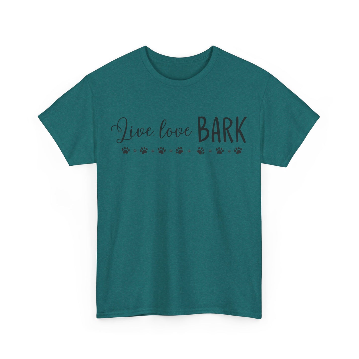 Live, love, BARK Unisex Heavy Cotton Tee