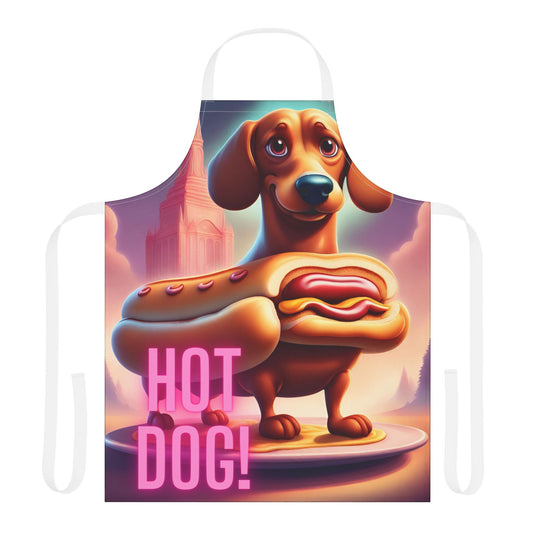 Hot Dog 02 Apron, 5 Color Straps (AOP)