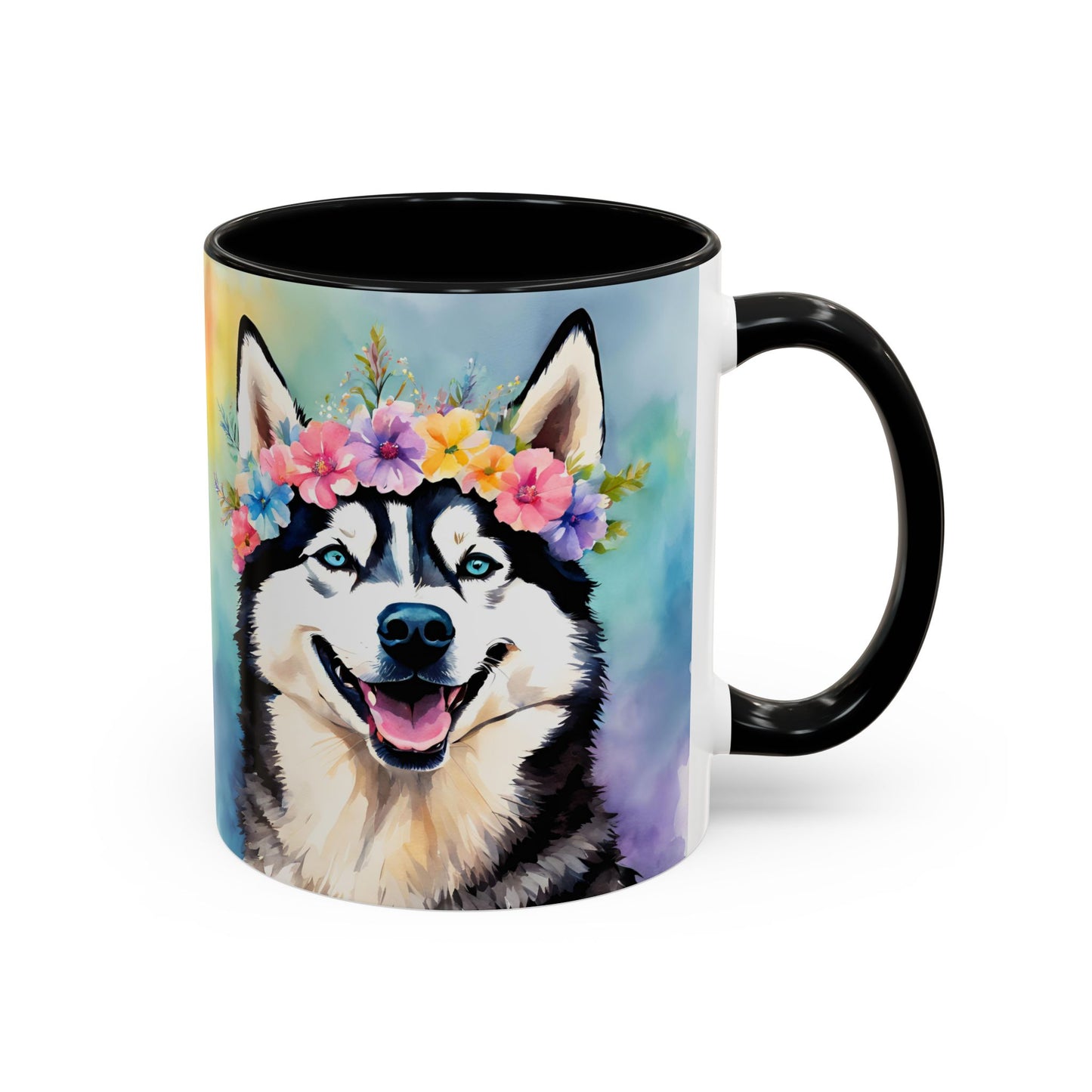 Husky 01 Accent Coffee Mug - Dog Lover Gift