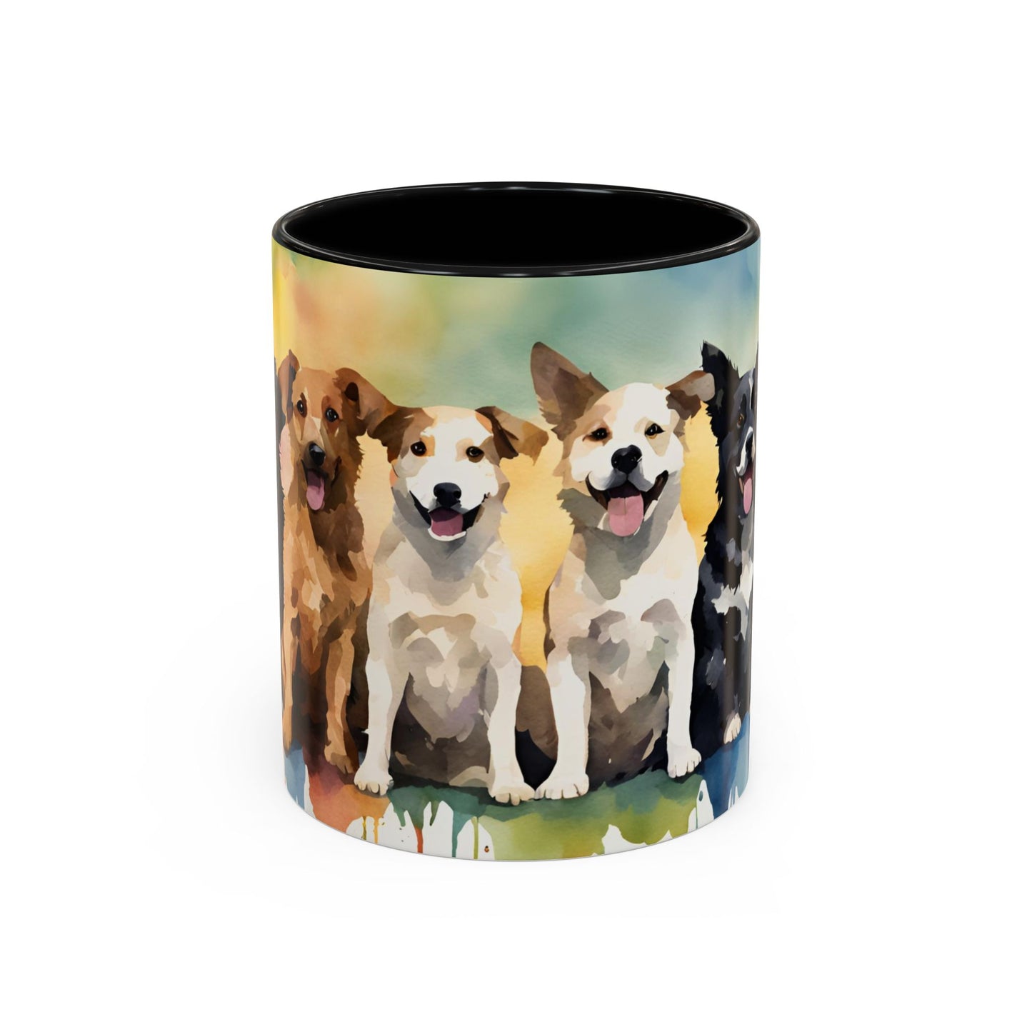 Multicoloured Doggies 02 Accent Mug 11oz