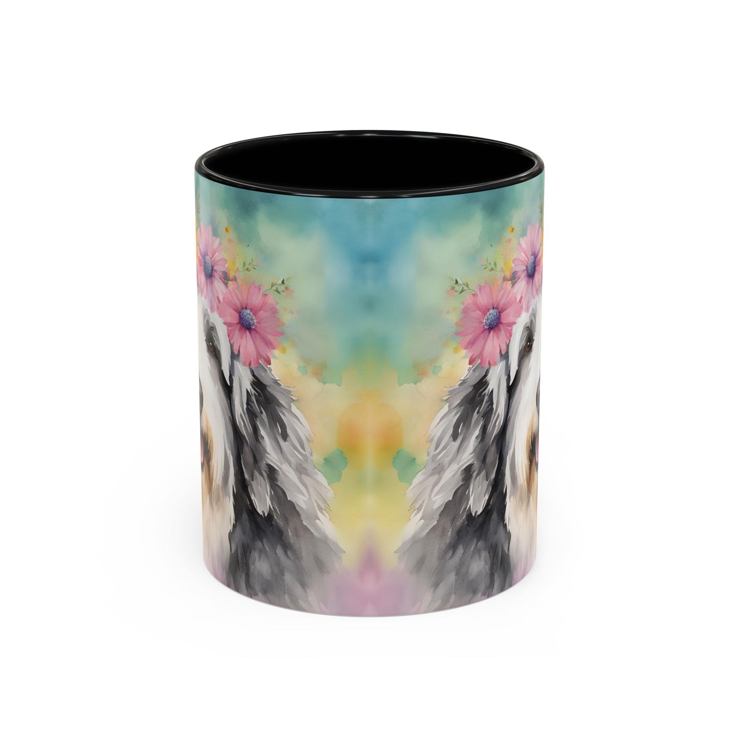 Bearded Collie 03 Accent Coffee Mug - Dog Lover Gift