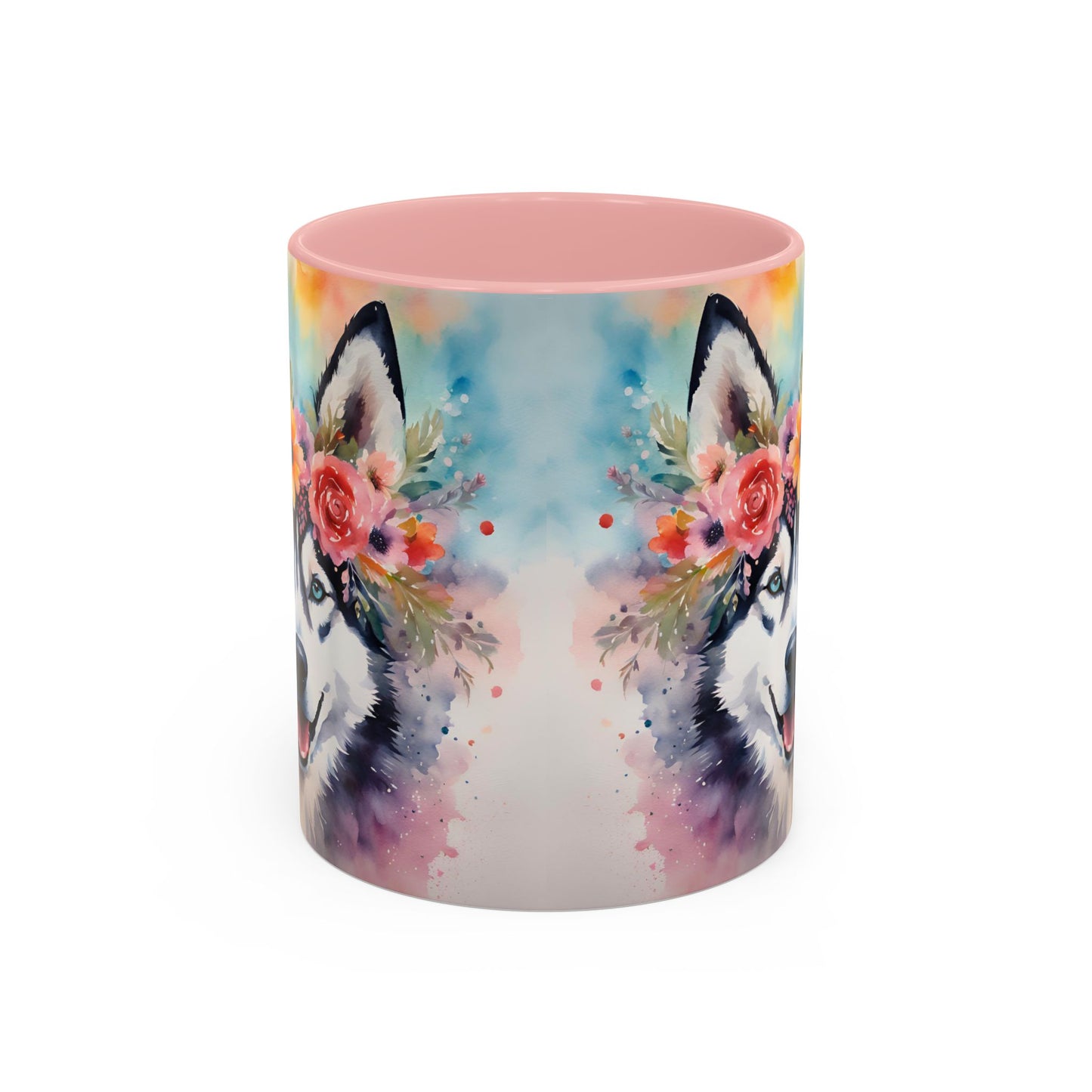 Husky 04 Accent Coffee Mug - Dog Lover Gift