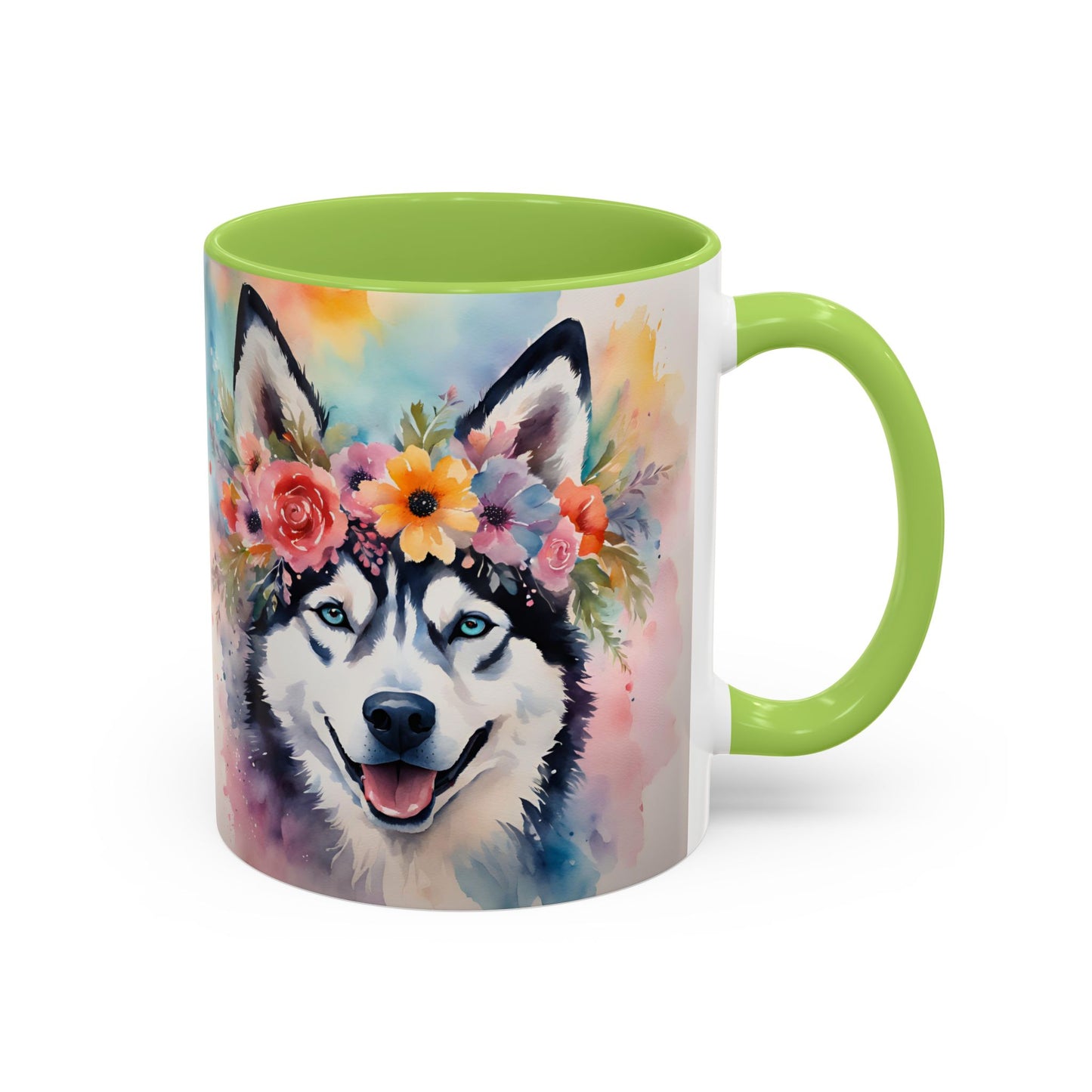 Husky 04 Accent Coffee Mug - Dog Lover Gift