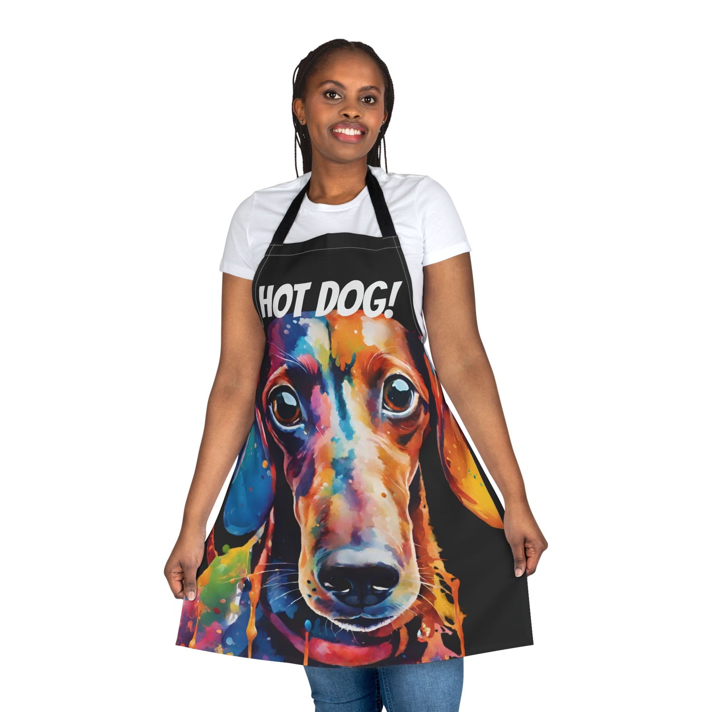 Multicoloured Hot Dog Weiner Adult Apron (AOP)