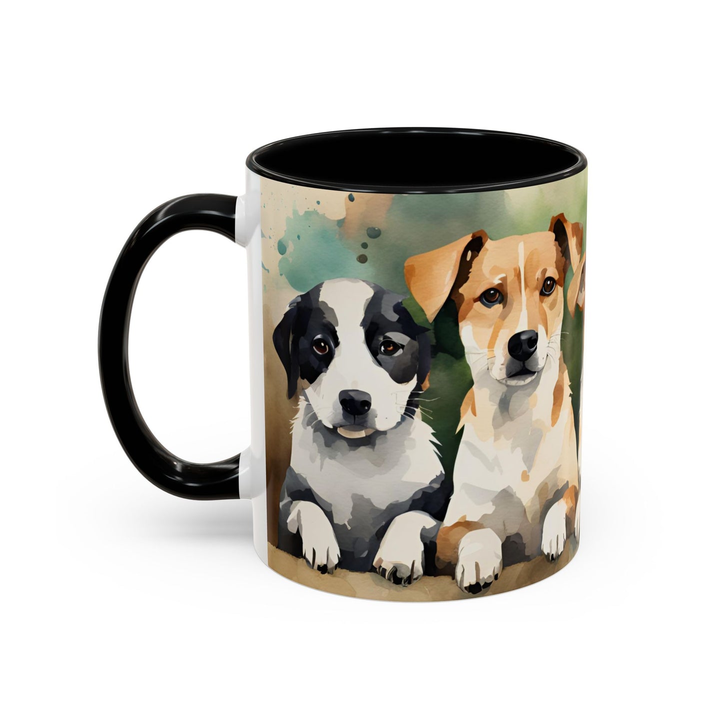 Multicoloured Doggies 12 Accent Mug 11oz
