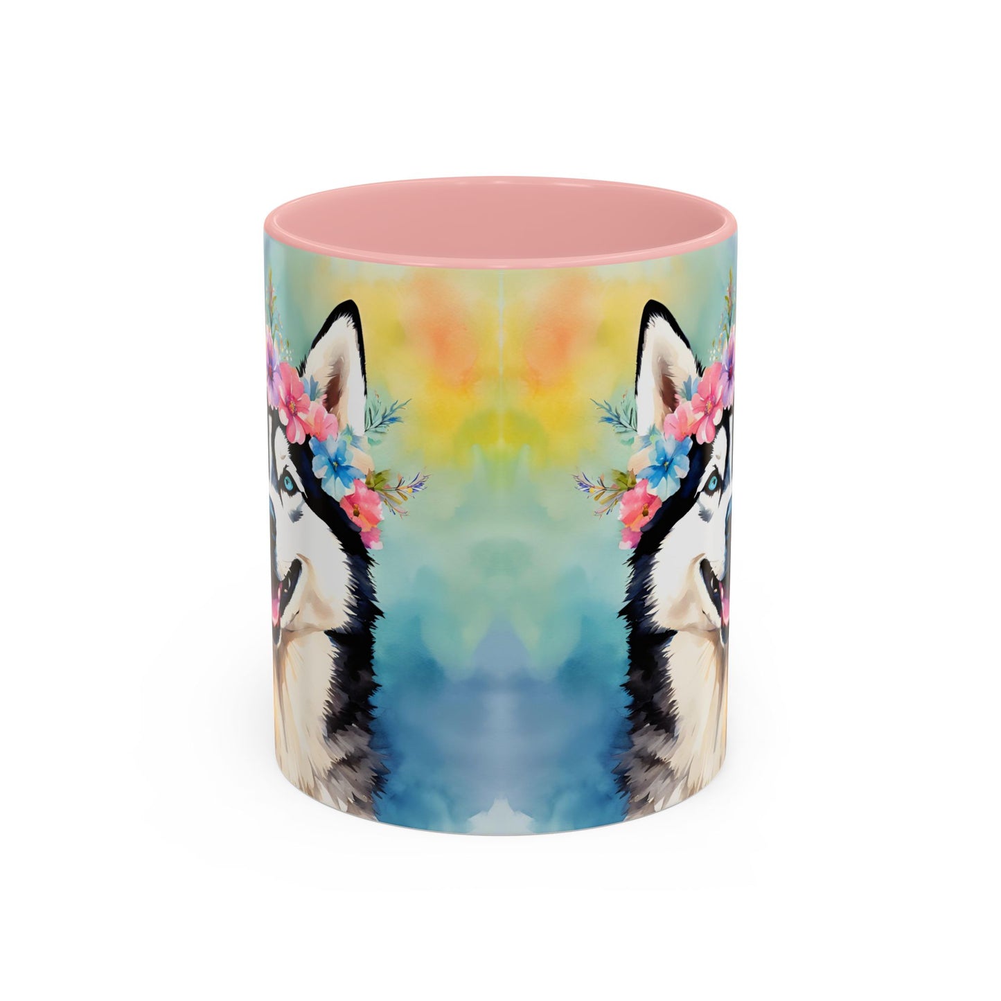 Husky 01 Accent Coffee Mug - Dog Lover Gift