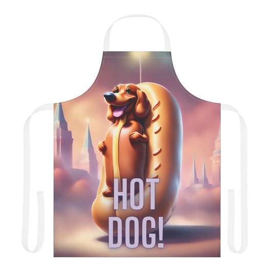 Hot Dog 01 Apron, 5 Color Straps (AOP)