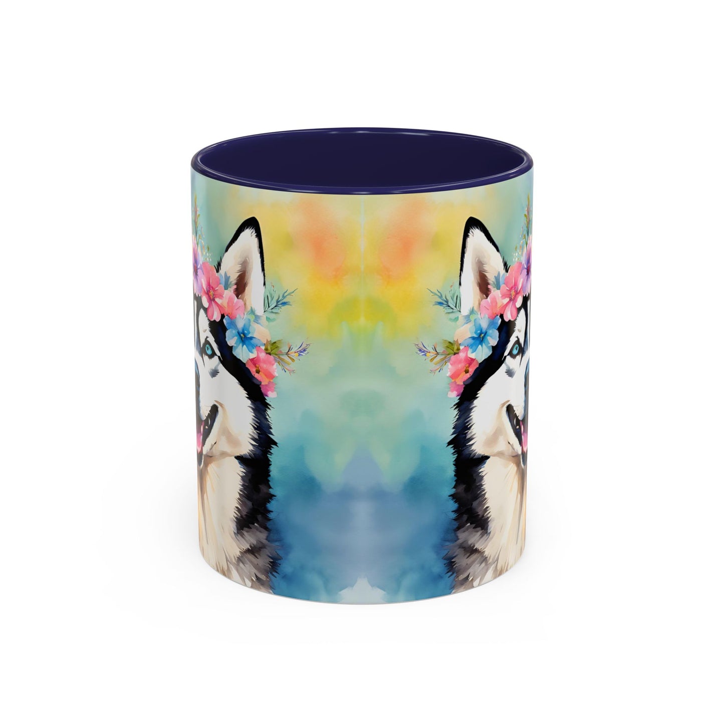 Husky 01 Accent Coffee Mug - Dog Lover Gift