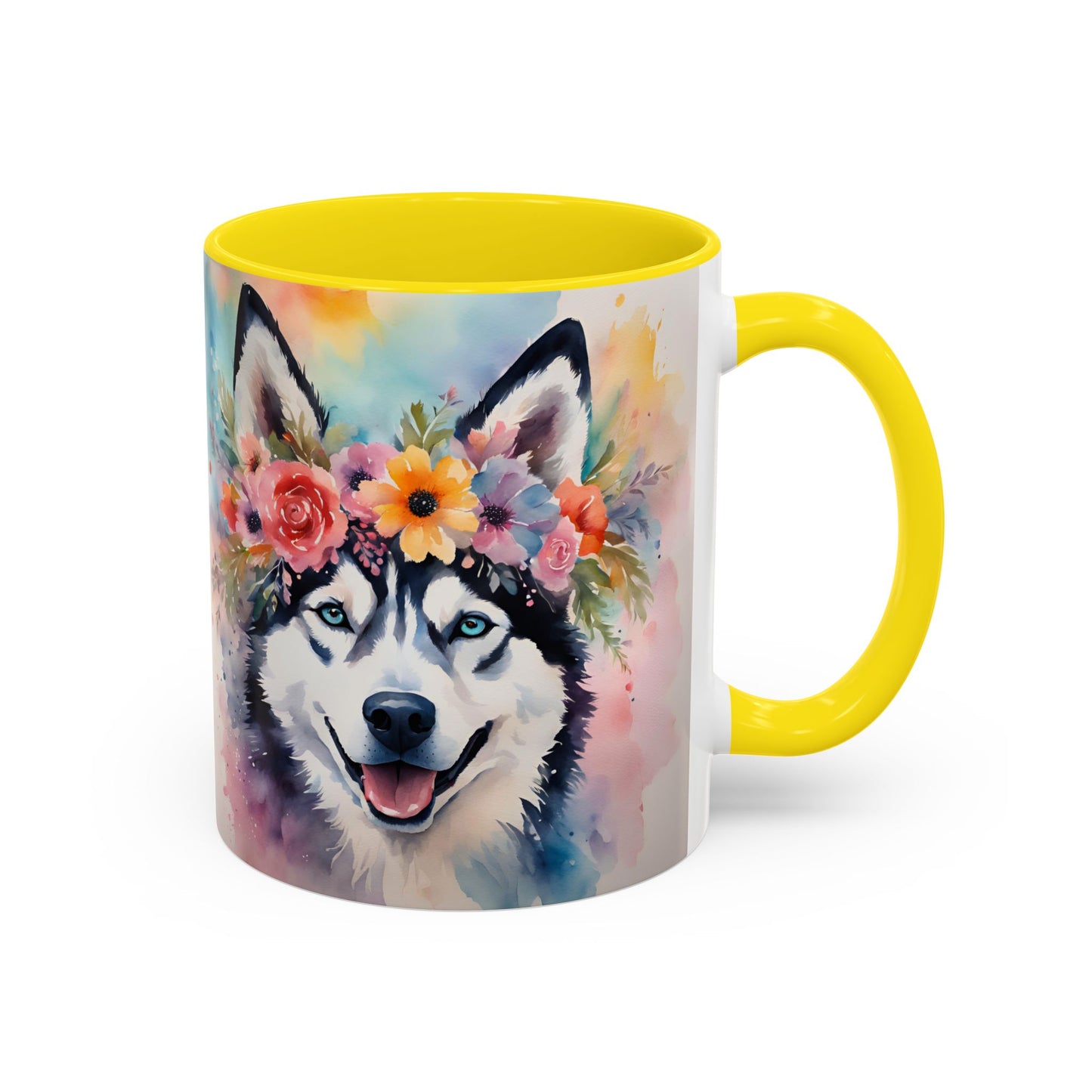 Husky 04 Accent Coffee Mug - Dog Lover Gift