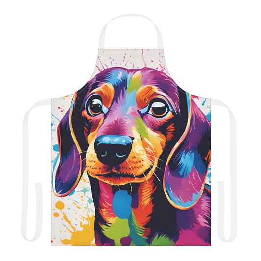 Multicoloured Dachshund Adult Apron (AOP)