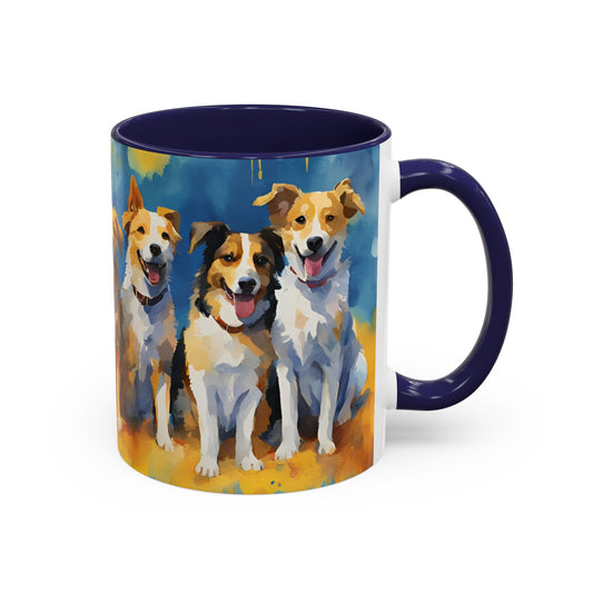 Multicolored Doggies 01 Accent Mug 11oz