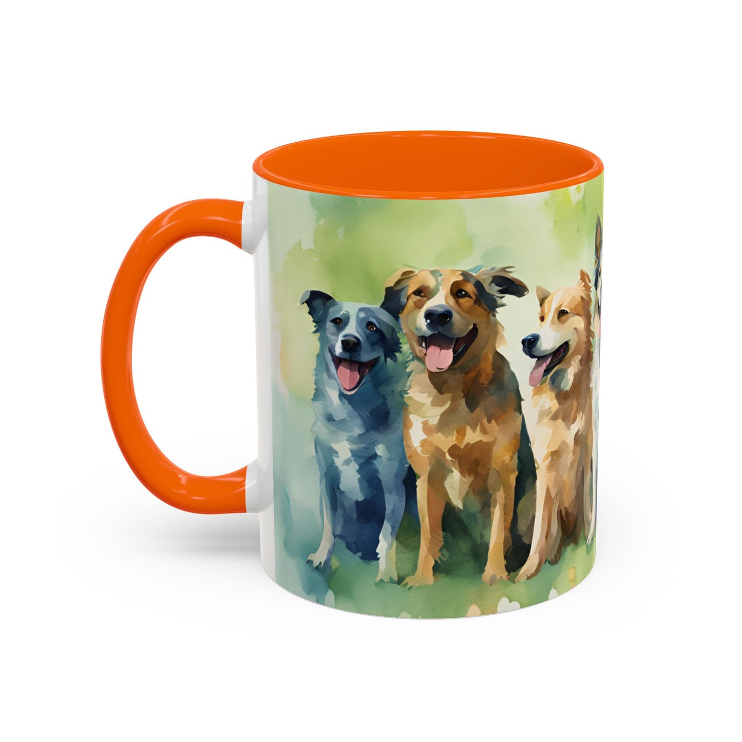 Multicoloured Doggies 10 Accent Mug 11oz