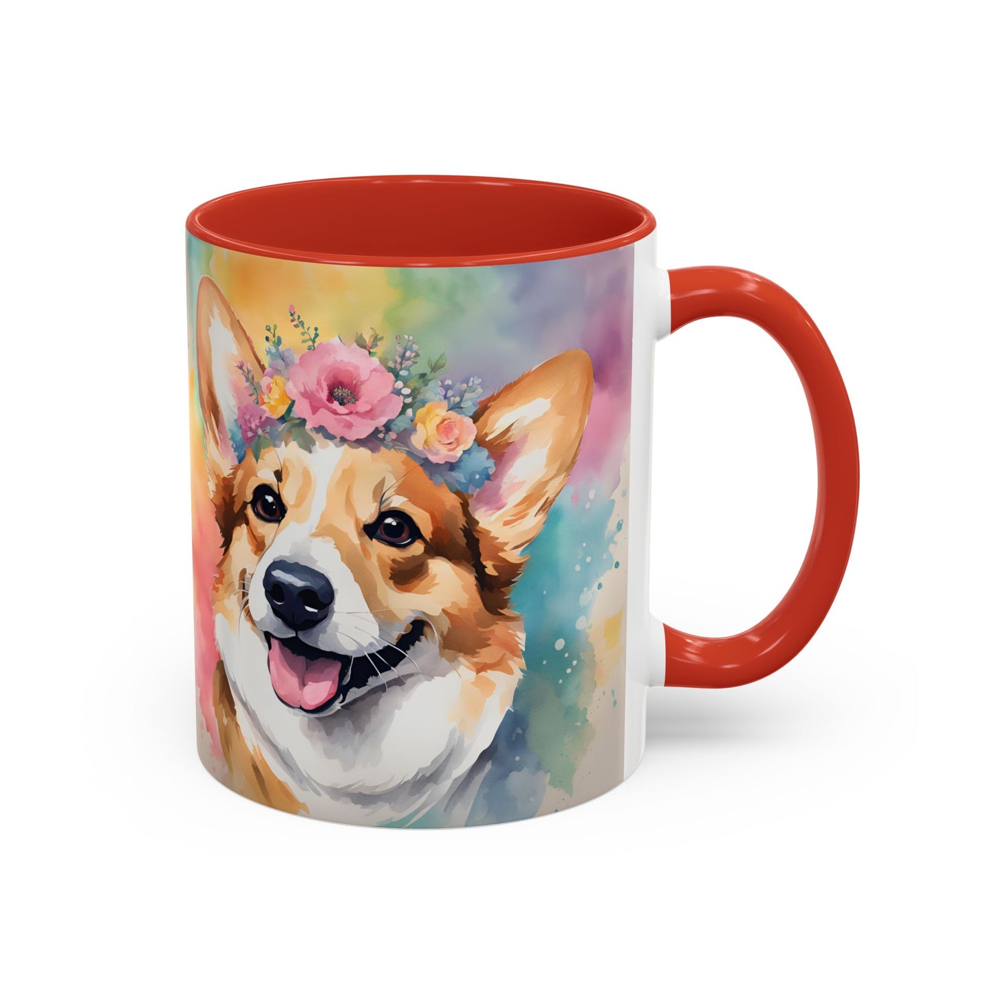Corgi 02 Accent Coffee Mug - Dog Lover Gift