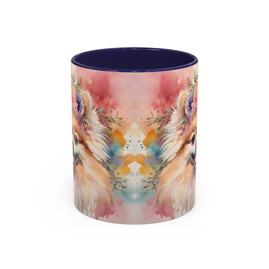 Pomeranian 02 Accent Coffee Mug - Dog Lover Gift
