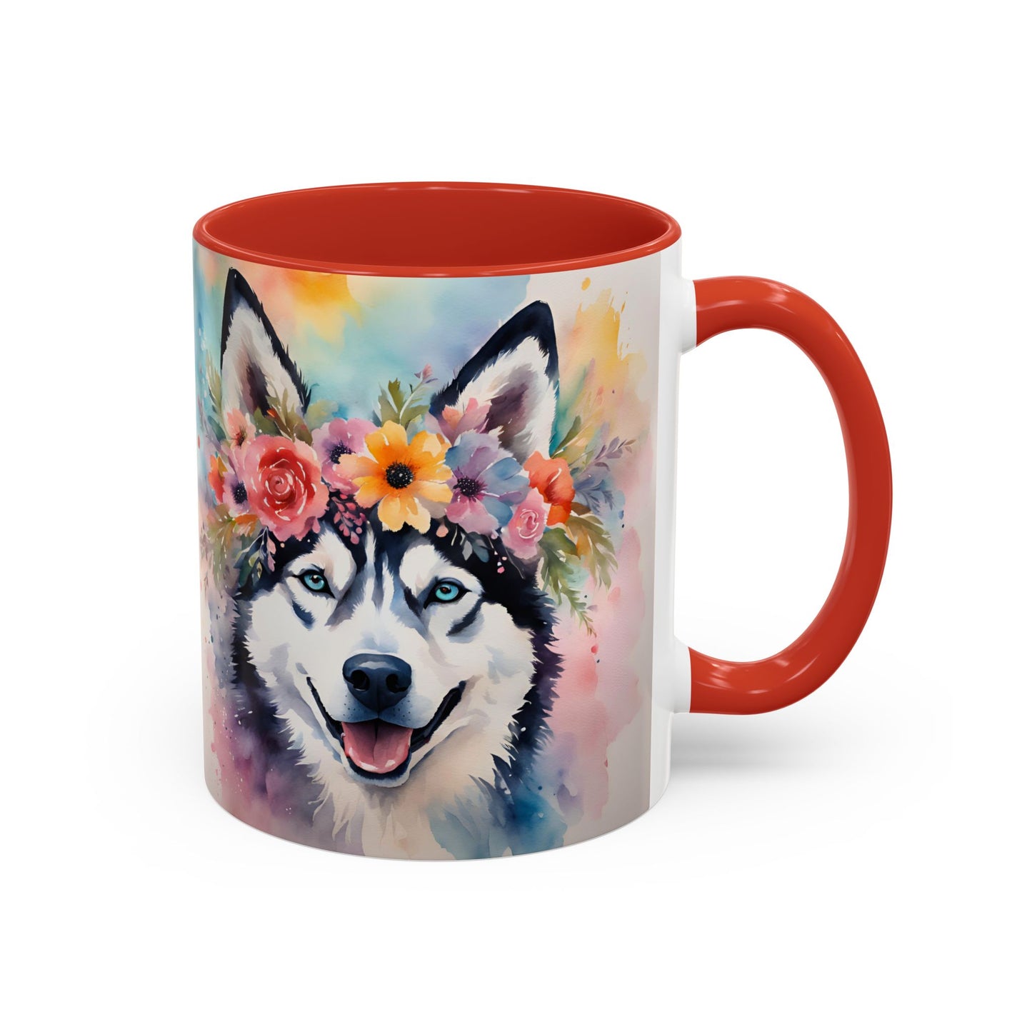 Husky 04 Accent Coffee Mug - Dog Lover Gift