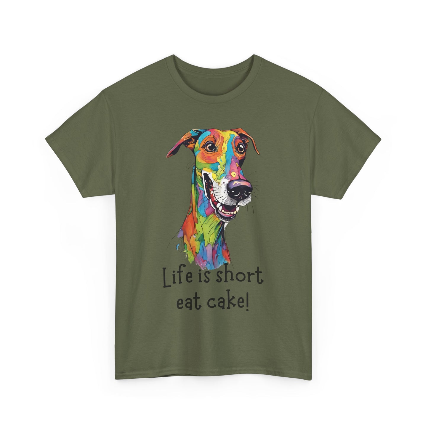Life Is Short, Eat Cake! Unisex Heavy Cotton Tee