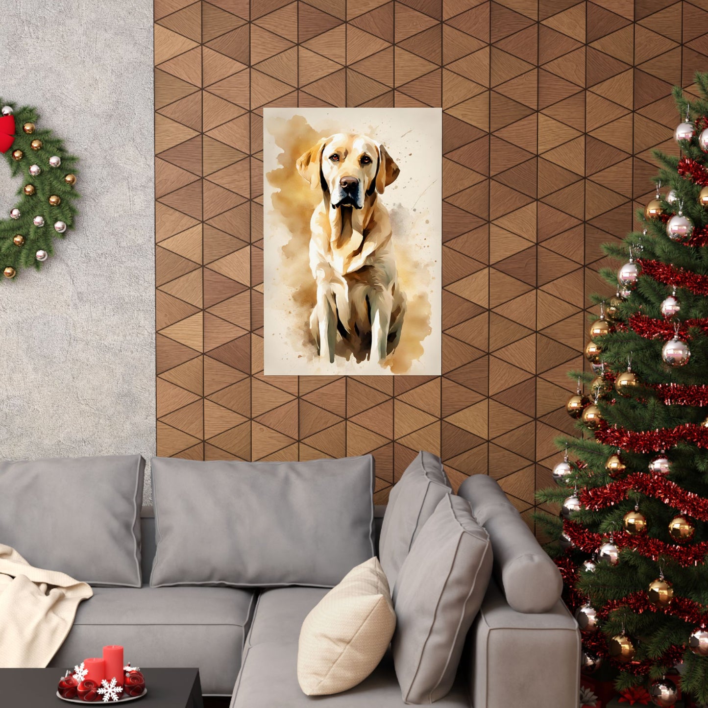 Dogs Golden Labrador 01 Matte Vertical Poster