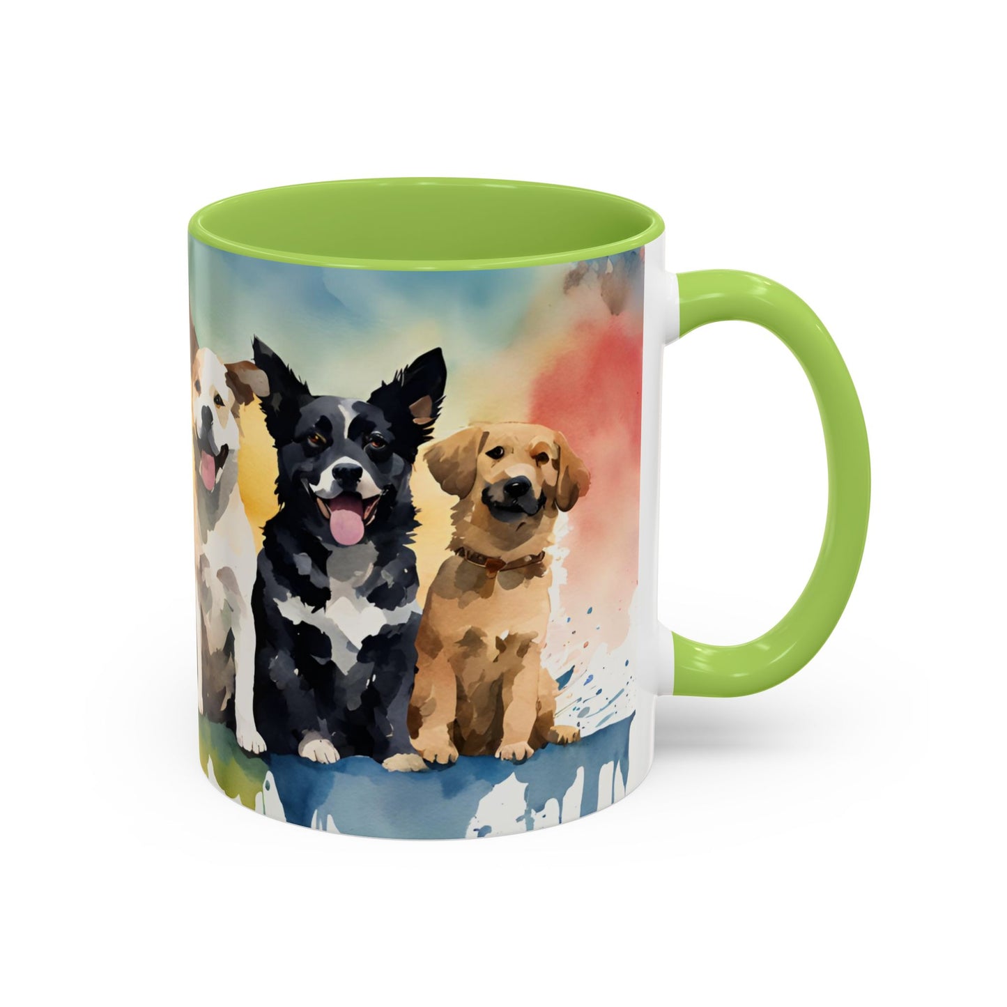 Multicoloured Doggies 02 Accent Mug 11oz