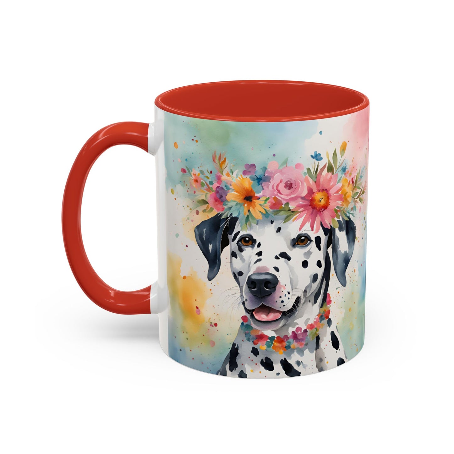 Dalmatian 02 Accent Coffee Mug - Dog Lover Gift