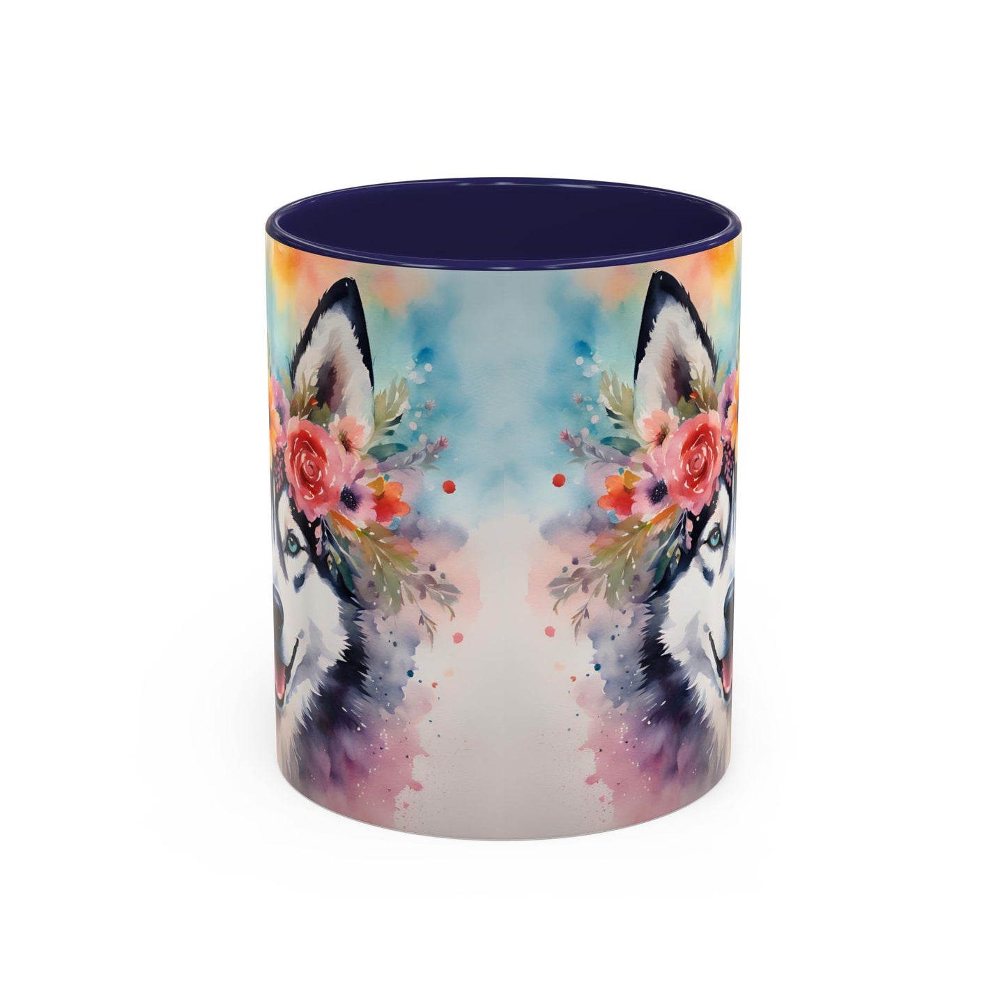 Husky 04 Accent Coffee Mug - Dog Lover Gift