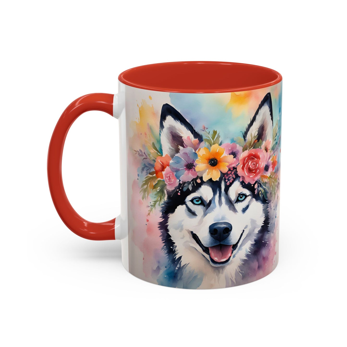 Husky 04 Accent Coffee Mug - Dog Lover Gift